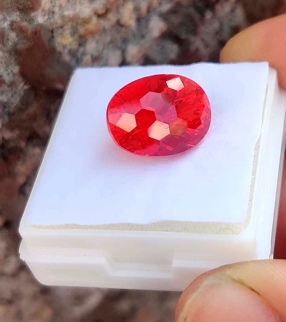 8.65 CT Naturel non Chauffé Mozambique Sang Rubis Rouge Brillant Luster Gemme
