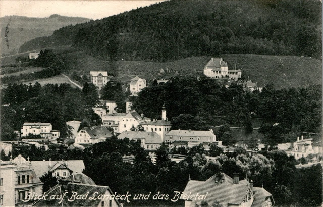 Carte Postale Ancienne Bad Landeck Silésie – Panorama 1928, Entre-deux-guerres