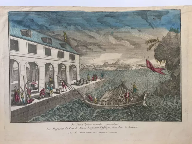 vue d optique representant les magasins du port de MAROC, royaume d' AFRIQUE, si