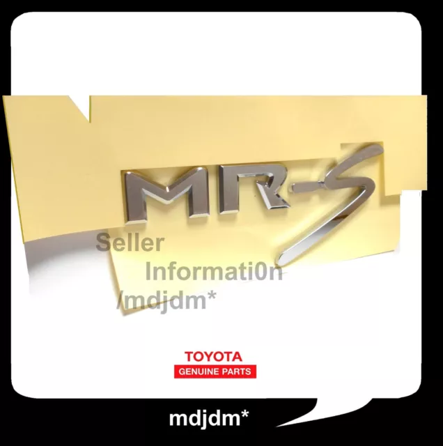 Toyota MR-S Spyder Chrome Rear Emblem Badge 75471-17130 OEM Genuine JDM