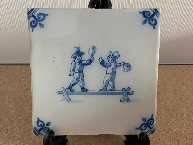 Ent unique tile Makkum Tichelaar Delft Holland child play 6