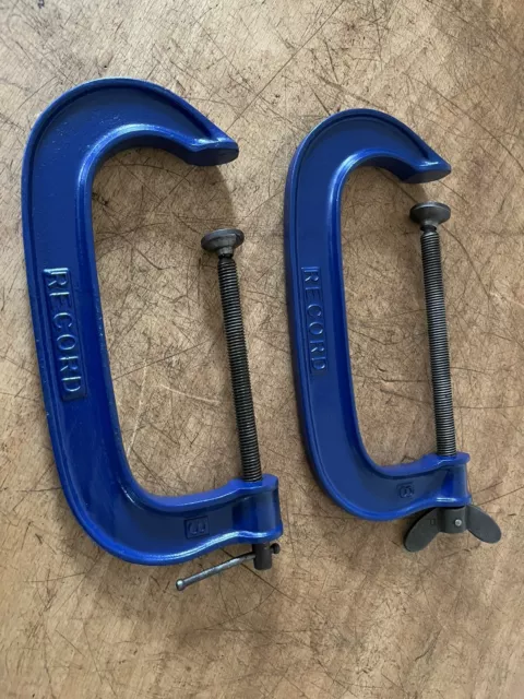 2x Record 8" G Clamps (repainted)