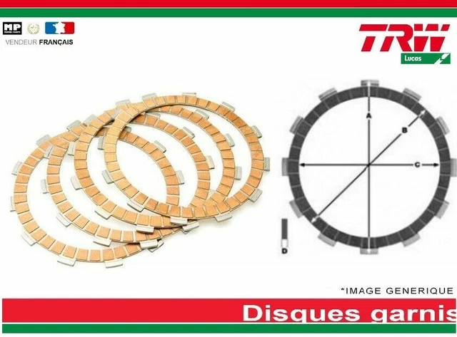 Jeu De 7 Disques D'embrayage CK3344 Pour Suzuki GS 550 M Katana 1981-1982 - Neuf
