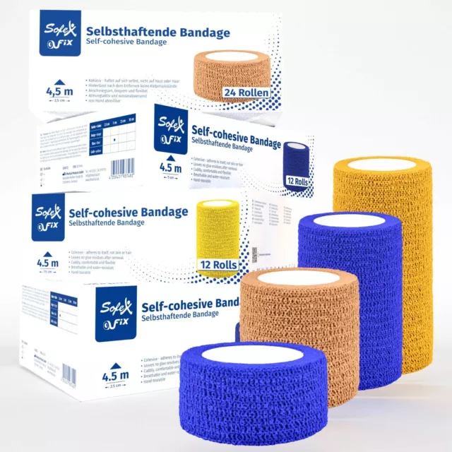 Sofex Haftbandage elastische selbsthaftende Bandage 2,5cm 5cm 7,5cm 10cm