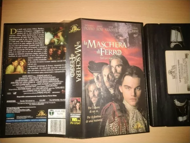 La Maschera Di Ferro VHS Leonardo Di Caprio Jeremy Irons Metro Goldwyn
