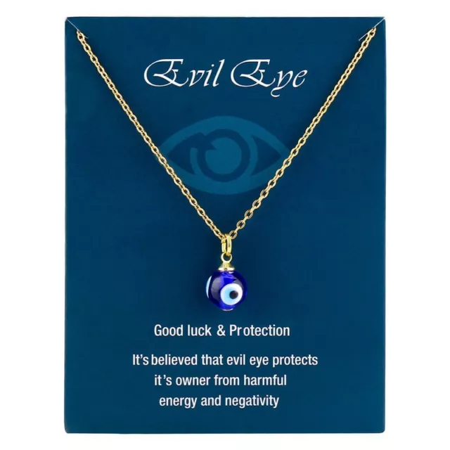 Lucky Evil Eye Beads Necklace Turkish Blue Eye Pendant Clavicle Chain Women Gift