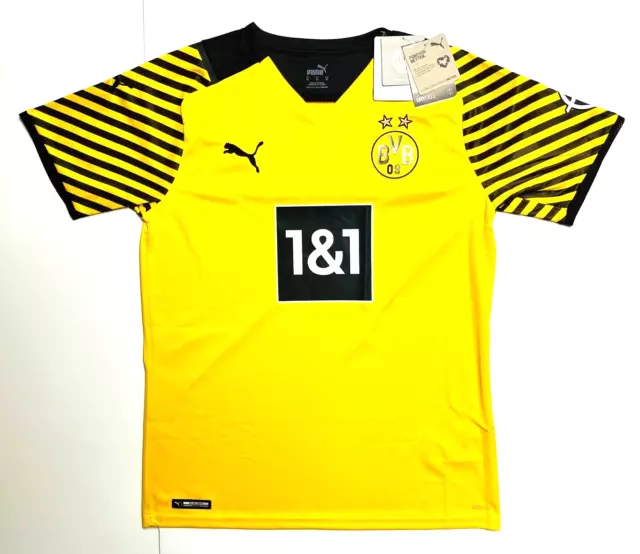 NEW w/Tags Puma Borussia Dortmund BVB Men's Medium 2021/22 Home Soccer Jersey