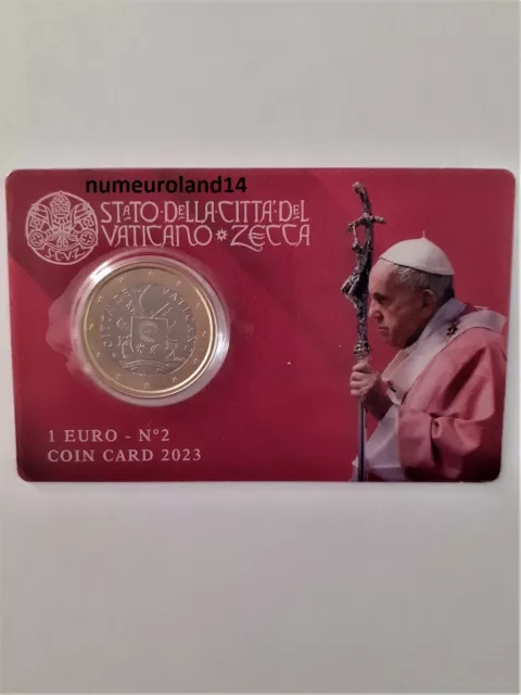 DISPO Coincard BU 1 euro VATICAN 2023. Envoi en lettre suivie.