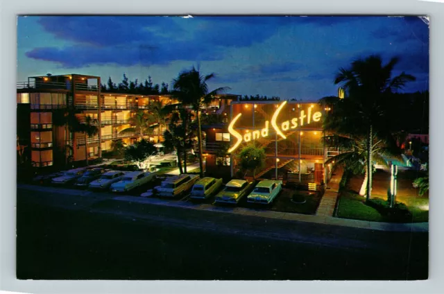 Fort Lauderdale FL, Sand Castle Resort Motel, Florida c1962 Vintage Postcard