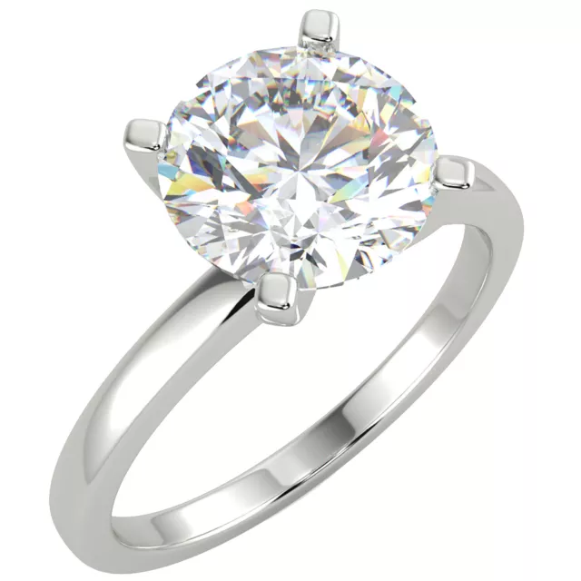 IGI 2 CT E/VS1 Lab Grown Round Diamond Engagement Ring 14K White Gold