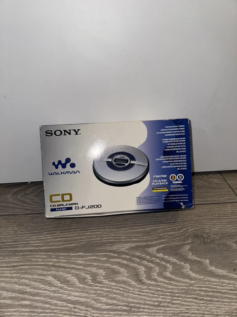 SONY D-FJ200 WALKMAN Portable CD Player Boxed - Digital AM / FM G ...