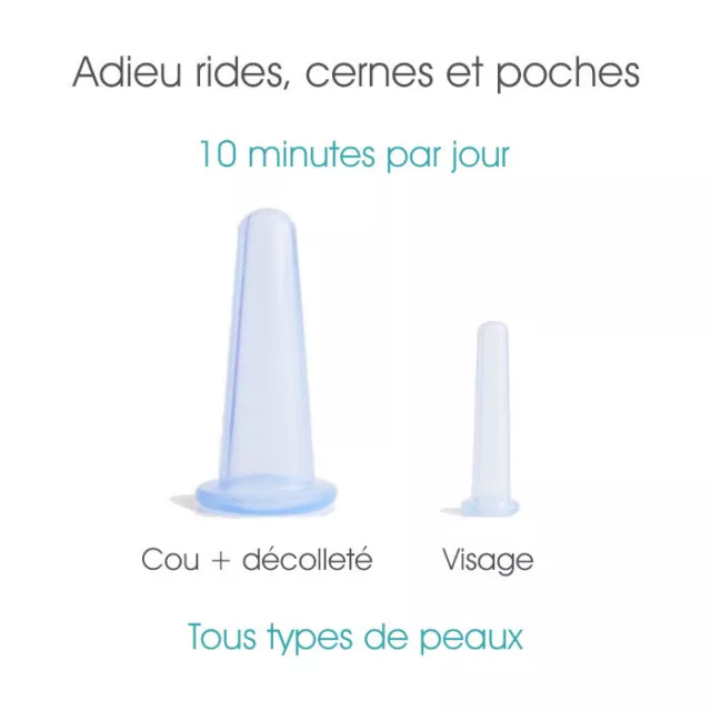 Lot de 2 ventouses soin visage anti rides cernes poches ridules liftant 2