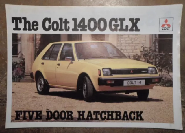MITSUBISHI COLT 1400 GLX 5-DOOR HATCHBACK orig 1979 1980 UK Mkt Sales Brochure