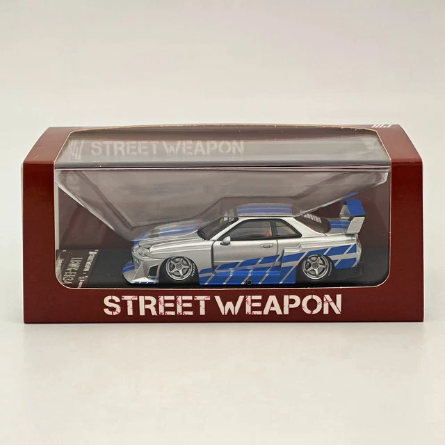 1/64 STREET WEAPON Nissan Skyline GTR ER34 LBWK modèles moulés sous