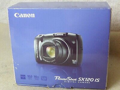 near Mint Canon PowerShot SX120 IS 10.0MP Digital Camera + case + new batteries