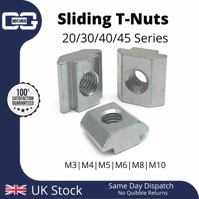 T-nut M3 M4 M5 M6 M8 M10 Sliding Tee Nut Aluminum Extrusion 20|30|40|45 Series