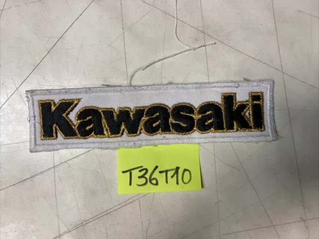 Moto Kawasaki Logo Parche Marca Tela de Costura Insignia Vintage 15cm