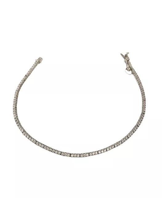 Bracciale Tennis In Oro Bianco Con Diamanti Naturali 1,50 Ct