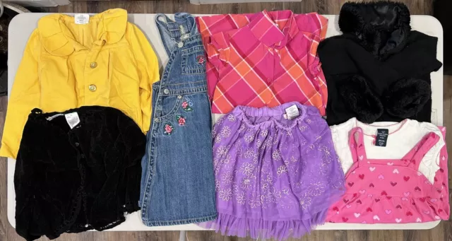 8 Pieces Girls Toddler Mixed Clothing Lot 4T  Shirt Tops Bottoms Jacket Dress