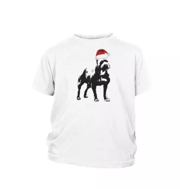 Natale American Pit Bull Cane Icon Favourite Animali Festive Ragazzi T Shirt