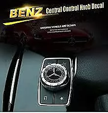 Mercedes BENZ 29MM BLACK  WHEAT Emblem Domed Multimedia Control Knob badge