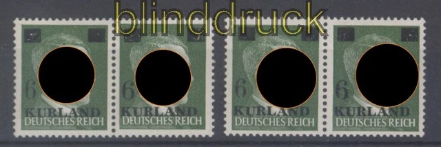 dt. Besetzung 2. WK Kurland Mi # 1 (4) Aufdruckmarke postfrisch (49244)