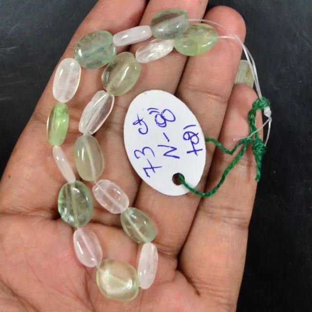 Natural multi color Fluorite mani Gemstone beads 8 inch Line