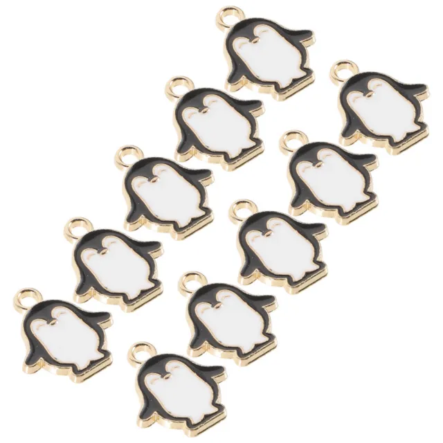 10 Stück Bunte Legierung Pinguin Anhänger Charms DIY Schmuck Herstellung
