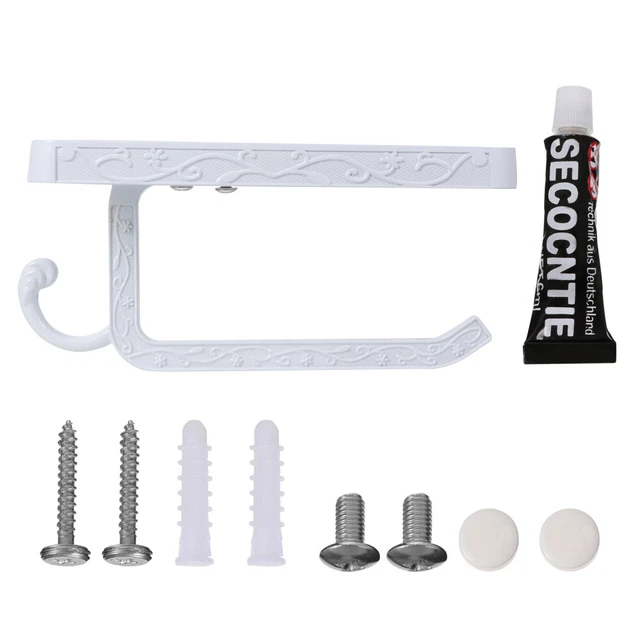 Soporte para toallas de papel de aluminio espacial dispensador de inodoro tejido de baño montado en pared