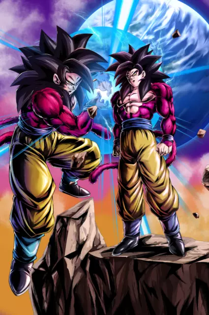 Dragon Ball GT Poster Goku & Vegeta SSJ4 w/Fusion 12inx18in Free Shipping