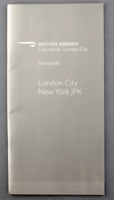 BRITISH AIRWAYS LONDON City - New York Club World Guide All Business Class Ba $38.15 - PicClick