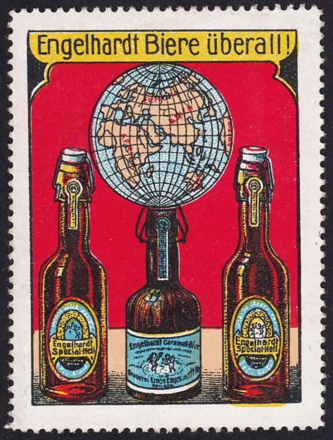 Werbemarke „Engelhardt Biere überall!“ (Brauerei Ernst Engelhardt Nachf. A.G.)