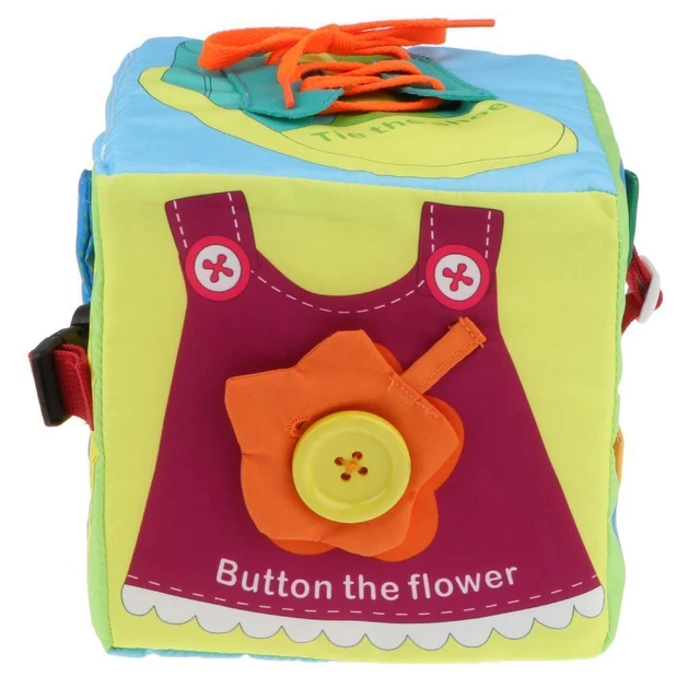 Aiqi Cube D'activité Bébé 8-en-1 – Busy Board Montessori – Jouet De Voyage Pour 1-3 Ans – Cadeau Filles Et Garçons