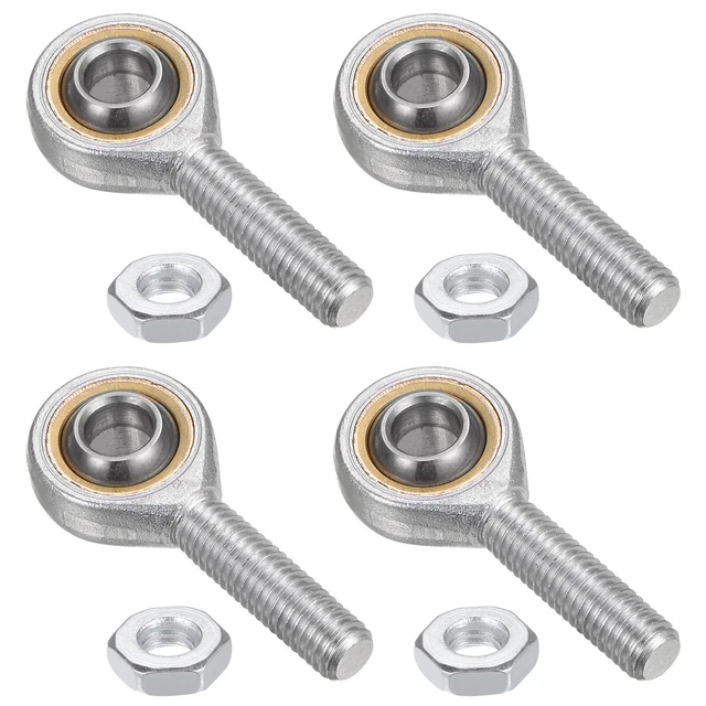 4pcs SA10T/K 10mm Rod End Bearing M10x1.5 Male Right Hand Thread, with Jam Nut
