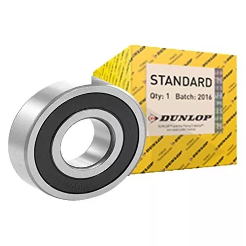 Dunlop Standard 6300 - 6309 2Rs Rubber Sealed Deep Groove Ball Bearings Series