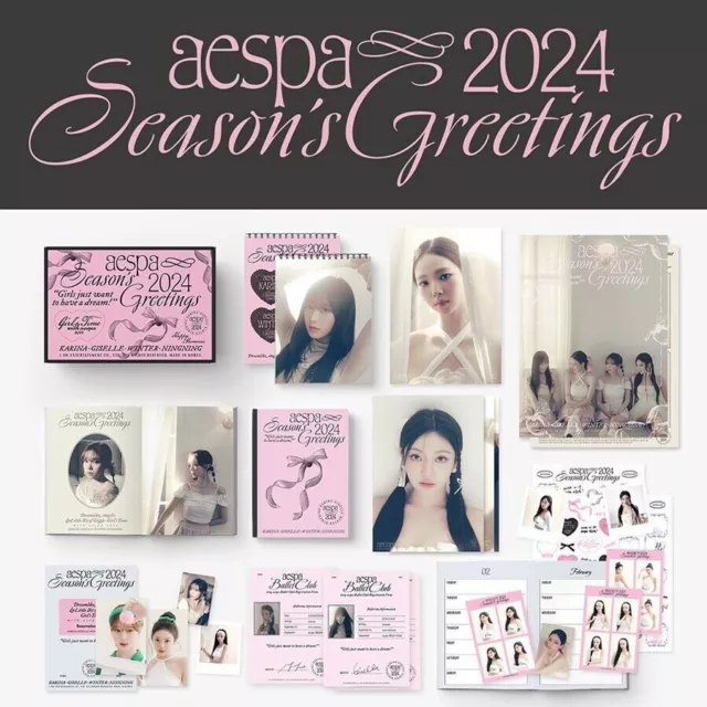 AESPA 2024 SEASON’S GREETINGS / Calendar+Diary+Poster Set+Photo+Card