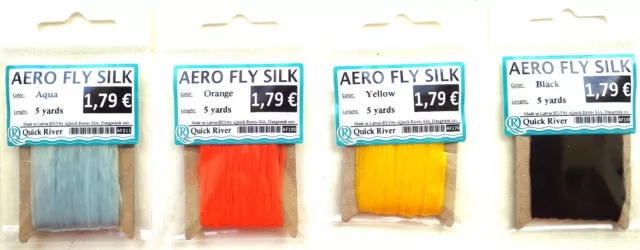 8x SET FILATI FINI AERO FLY SETA POLIPROPILENE SET materiali legatura mosca di 8 colori 2