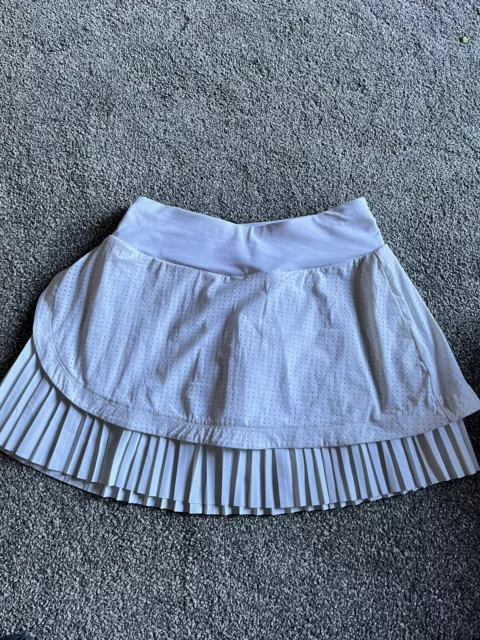 BNWOT Sweaty Betty White Match Play Tennis Skort Skirt Shorts XS 6-8