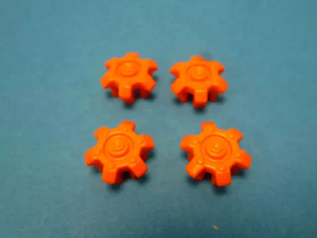 4 x Radkappen orange zu Rad Räder Auto Fahrzeugen Erweiterung Playmobil 043