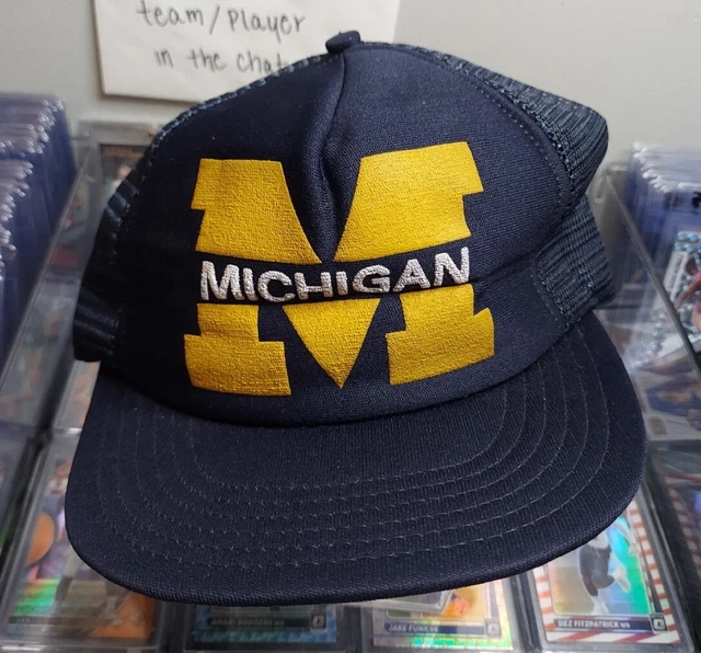 Vintage 80S University Of Michigan Wolverines Trucker Hat