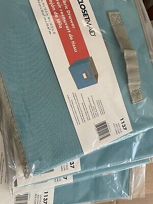 4X CLOSETMAID Emerson Fabric Drawer 1137 Lt Blue 11" H x 10.5" W x 10.5 D NEW