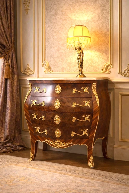Lnxp Lot de 2 pièces Comprenant Un Miroir Mural et Une Console Murale Ovale Style Baroque Noir doré 50 x 76 cm