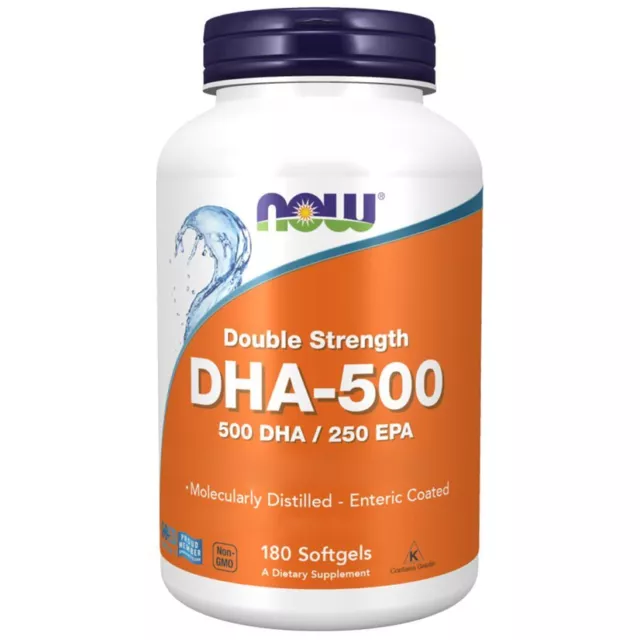 Now Foods, Double Strength DHA-500, 500 DHA/250 EPA, 180 Weichkapseln