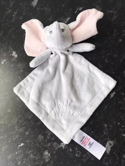 Matalan Disney Baby Dumbo Hello World Comfort Soother Blankie Doudou