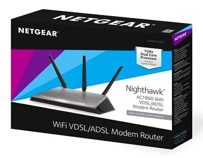 NETGEAR Nighthawk D7000 AC1900 Dual Band Gigabit WiFi VDSL/ADSL Modem Router