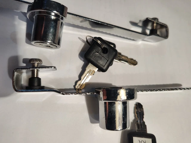 CRL TDK7AKA Aluminum Stick-On Showcase Lock - Keyed Alike Satin Anodized