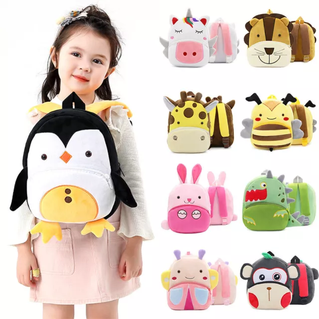 Baby Toddler Kid Children Boy Girl 3D Cartoon Animal Backpack School Bag Unisex