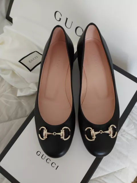 Gucci Ballerine scarpe donna Vera Pelle NUOVE con scatola dustbag e borsa