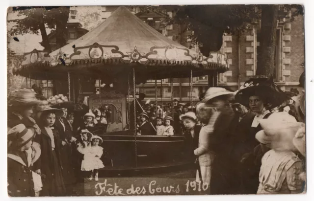photo vintage RPPC - 1910 Fête des Cours à Moulins
