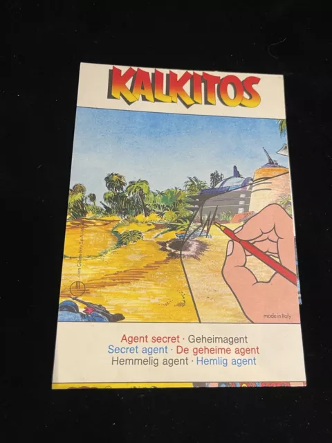 Vintage 1980s KALKITOS AGENT SECRET AGENT SET TRANSFER Letraset Adventure USED